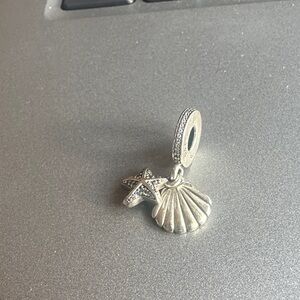 Pandora Silver Starfish and Shell Bracelet Charm